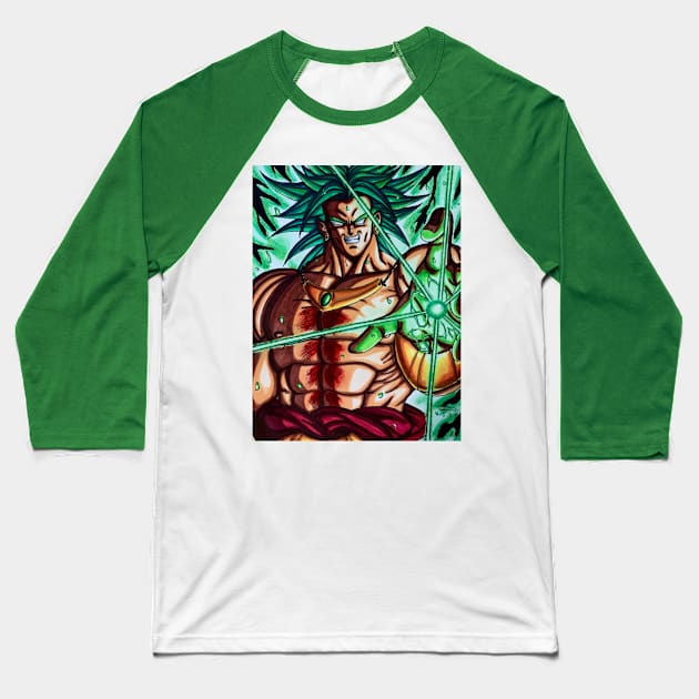 The Legendary Warrior Baseball T-Shirt by Saquanarts